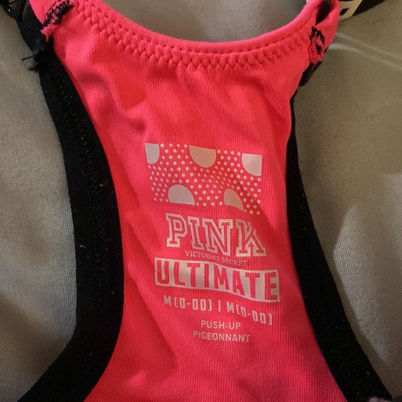 VS PINK- hot pink push up sports bra - Picture 2 of 3